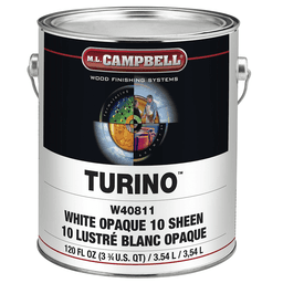Turino Pigmented White/Opaque Conversion Varnish, Satin, 5 Gallon