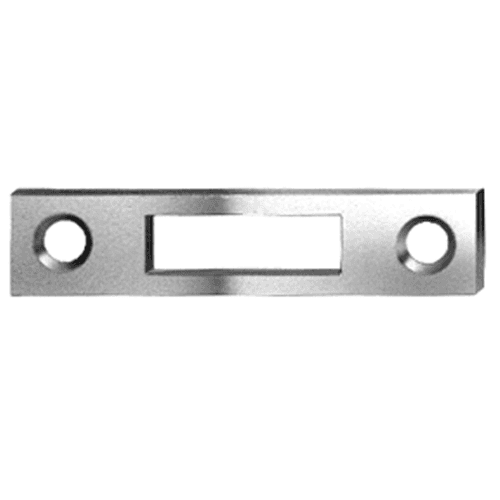 2003 Flat Strike Plate with Square End, Bright Nickel