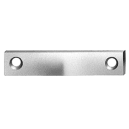 2005 Flat Strike Plate with No Bolt Hole, Bright Nickel