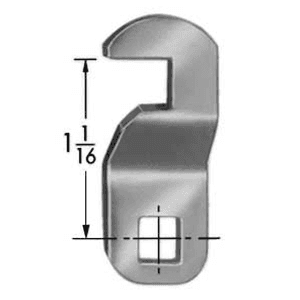 7015 Offset Hook Cam for Disc Tumbler Lock, Zinc Plated