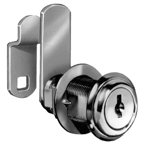 8052 Disc Tumbler Cylinder Cam Lock with FlexaCam, Bright Nickel, Keyed to C415A Key