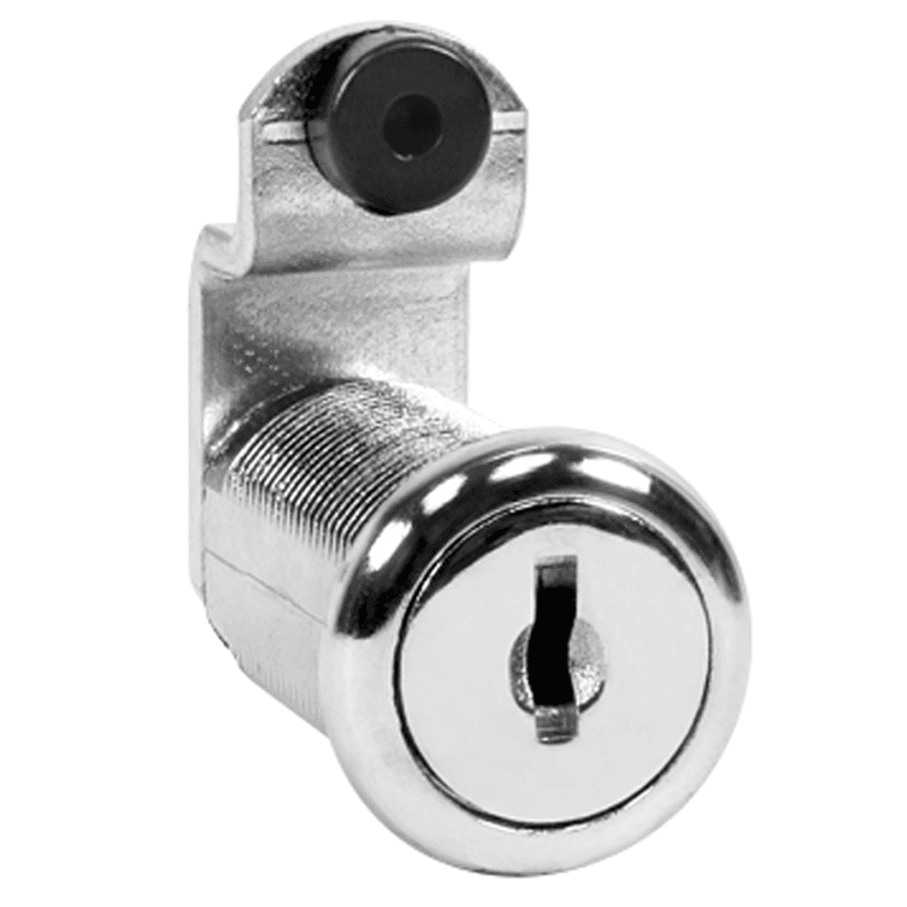 8055 Disc Tumbler Cylinder Cam Lock with FlexaCam, Bright Nickel, Master Keyed/Keyed Different