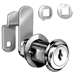 8060 Disc Tumbler Cylinder Cam Lock with FlexaCam, Bright Nickel, Keyed to C415A Key