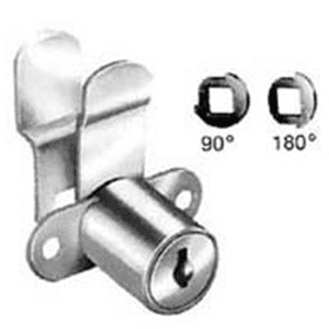 8080 Disc Tumbler Cylinder Cam Lock with FlexaCam, Bright Nickel, Keyed to C415A Key
