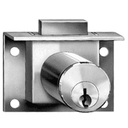 8133 Pin Tumbler Cylinder Cam Lock for Lipped/Overlay Application, Satin Brass, Keyed to KA915 Key