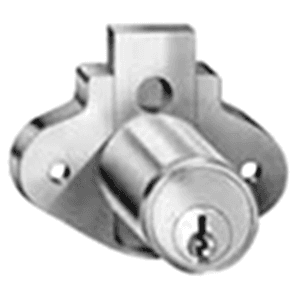 8163 Pin Tumbler Drawer Lock, Dull Chrome, Keyed to C915A Key