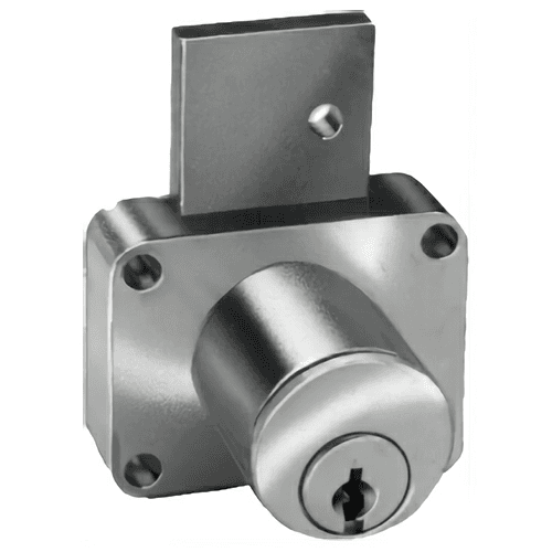 8177 Pin Tumbler Deadbolt Drawer Lock, Satin Chrome, Keyed to C915A Key