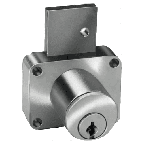 8180 Pin Tumbler Deadbolt Drawer Lock, Satin Chrome, Keyed to C915A Key