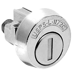 9100 Pin Tumbler Mailbox Lock , Bright Nickel, Keyed Different