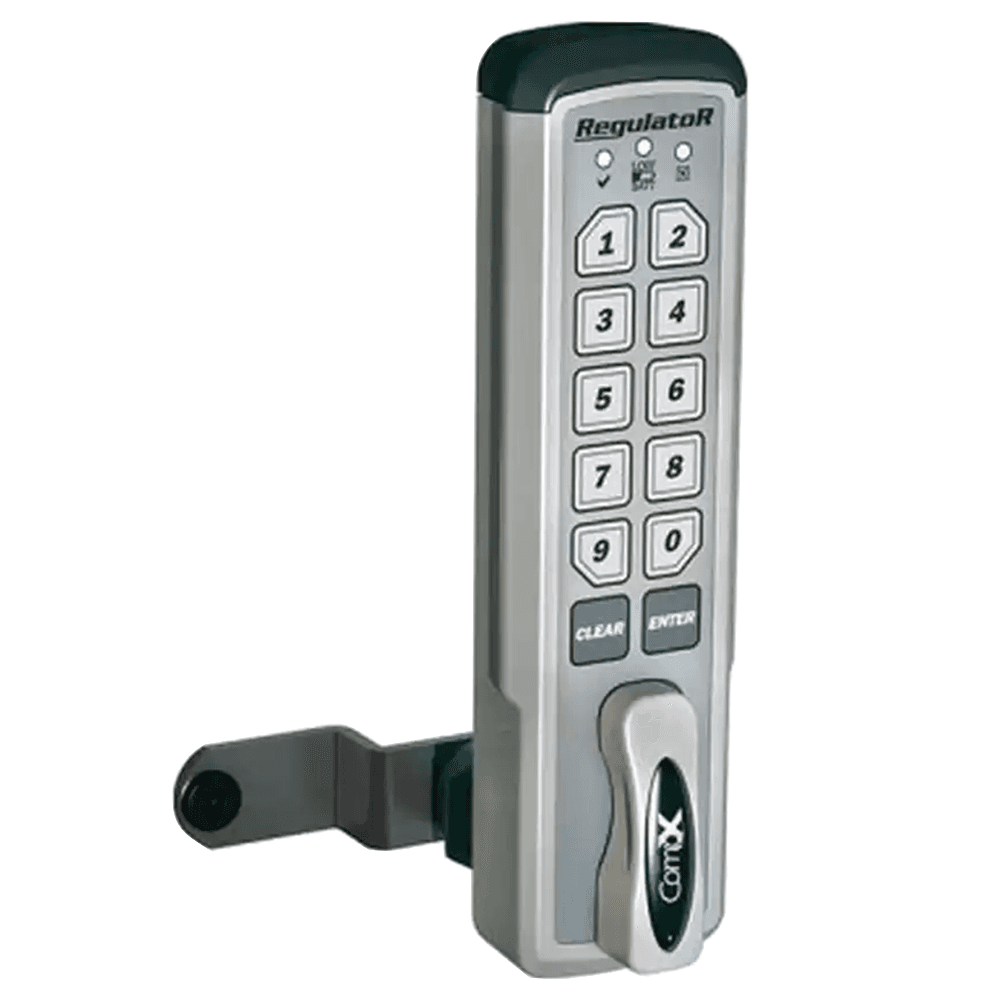 RegulatoR 7/16" Right Hand Mount Electronic Manual Lock, Satin Chrome, Keyless