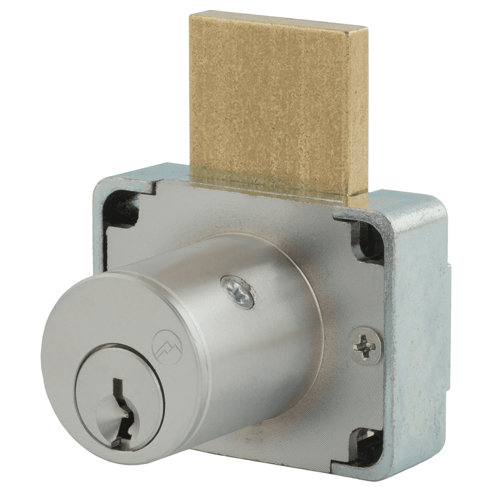 N Series 7/8" Deadbolt Drawer Lock, Satin Chrome, KA# 51001