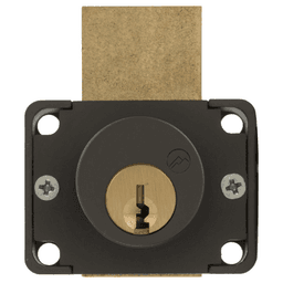 800 Schlage C Keyway Pin Tumbler Deadbolt Drawer Lock, Oil Rubbed Bronze, Keyed Different, Cylinder Length 1-1/8"