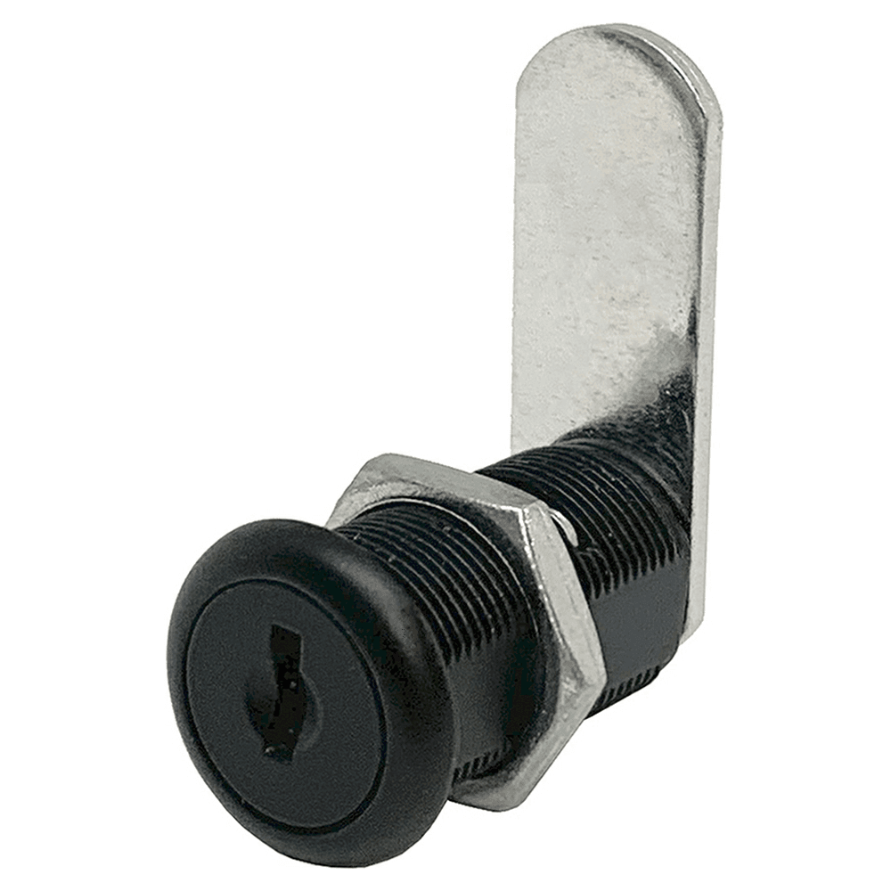 961 Disc Tumbler Cam Lock for Doors and Drawers Application, Matte Black, Keyed to KA415 Key