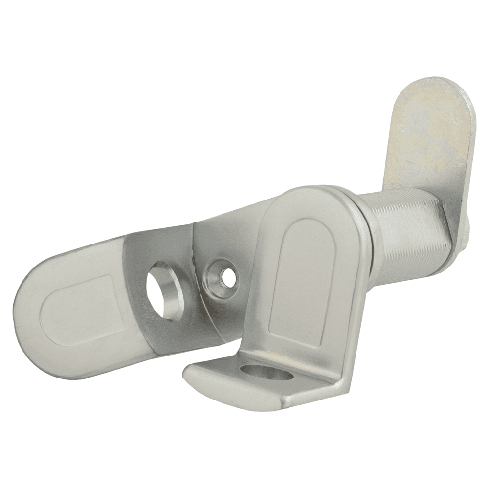 Padlockable Cam Lock with Finger Pull, Satin Chrome