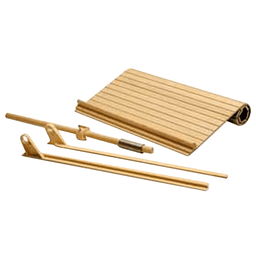 30" Solid Wood Tambour Door Combo Kit, 3/4" Flat Slat, Cherry