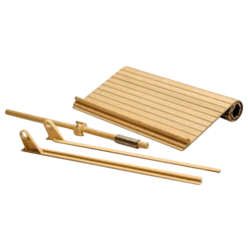 15" Solid Wood Tambour Door Combo Kit, 3/4" Flat Slat, Cherry