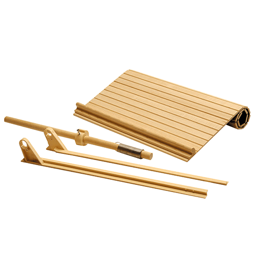 30" Veneer Tambour Door Combo Kit, 1/2" Flat Slat, Hickory