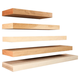 2-1/2" x 12" x 42" Wood Floating Shelf with Concealed Wall Mount Bracket, Rift White Oak