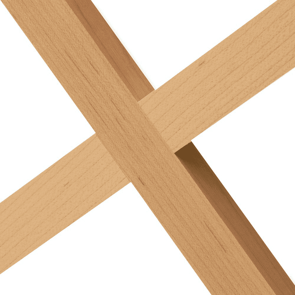 23" x 42" Standard Wine Lattice Panel with Square Edge, Hickory