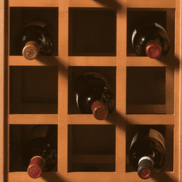 17" x 29" Wine Lattice Panel with Square Edges, Hickory, Set of Two