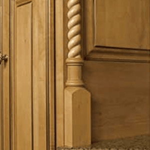 48" x 1-1/2" Split Rope Moulding Oak