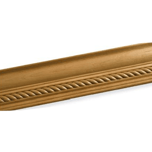 96" x 3" Crown Moulding with 3/4" Rope Assembled Alder