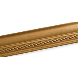96" x 4-3/32" Crown Moulding with 3/4" Rope Assembled Maple
