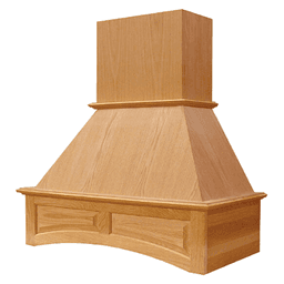 36" Signature Arched Raised Panel Range Hood with Broan Ventilation, Rift White Oak