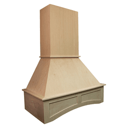 42" Signature Craftsman Arched Range Hood with Chimney, Rift White Oak