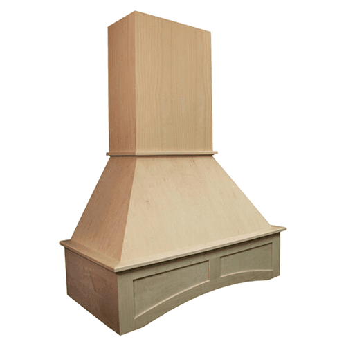 30" Signature Craftsman Arched Range Hood with Chimney, Rift White Oak
