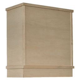 36" Modern Straight Range Hood with Broan Ventilation, Alder