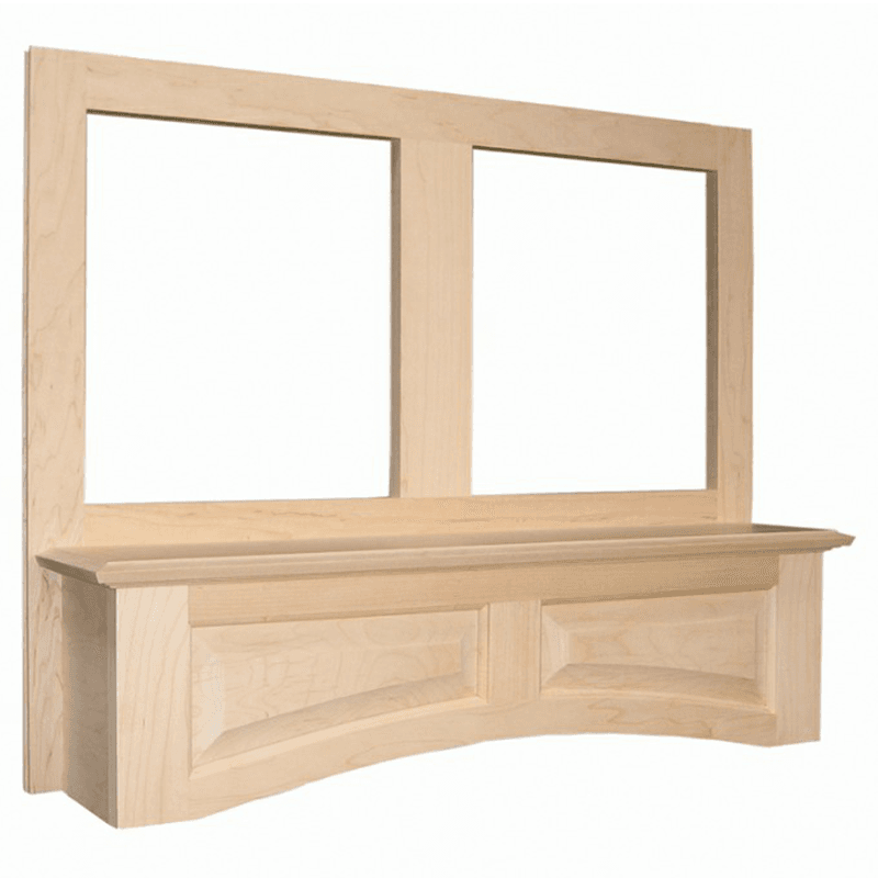 36" Arched Range Hood with Broan Compatible Liner, Maple, 24" Height