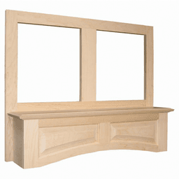 36" Arched Range Hood with Broan Compatible Liner, Maple, 24" Height