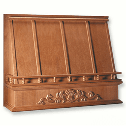 30" Wood Vertical Moulding Set for Range Hood, Red Oak
