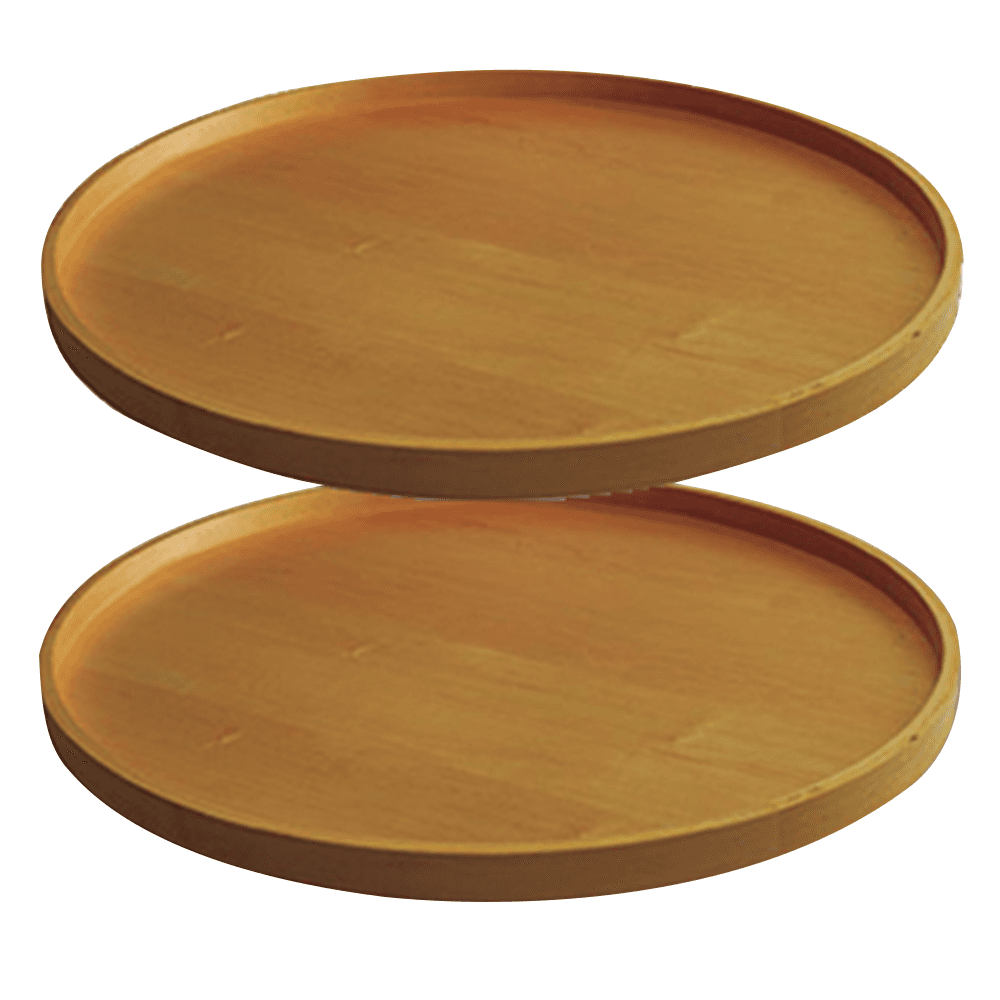 28" Full-Circle 2 Tray Wood Lazy Susan