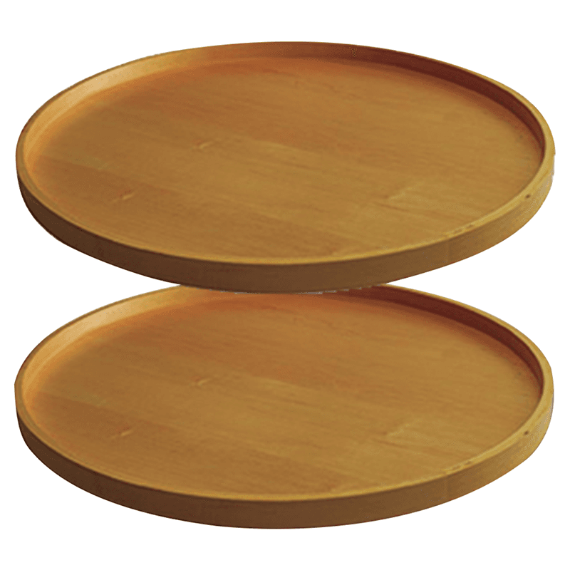 32" Full-Circle 2 Tray Wood Lazy Susan