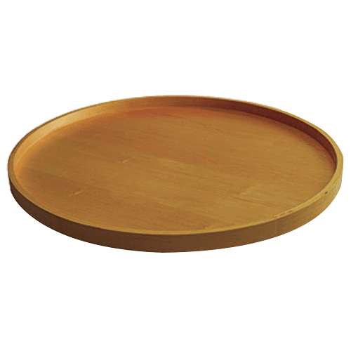 18" Full-Circle Wood Lazy Susan Shelf with No Holes/Bearing, Maple