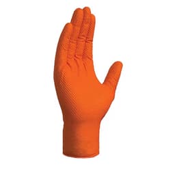Medium Nitrile 8 mil Thick Powder-Free Gloves, Orange, Box of 50