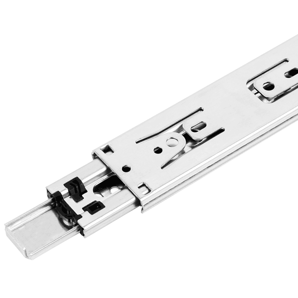 PRO100SC Full Extension Side-Mount Soft-Closing Drawer Slide with 100lb Capacity, Bright Zinc, 14"