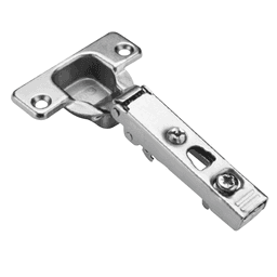 C98 120Â° Opening Hinge, 45mm Bore Pattern, Self-Closing, Full Overlay, Nickel-Plated, Dowelled