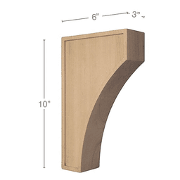 10" x 6" x 3" Mission Medium Corbel, Maple