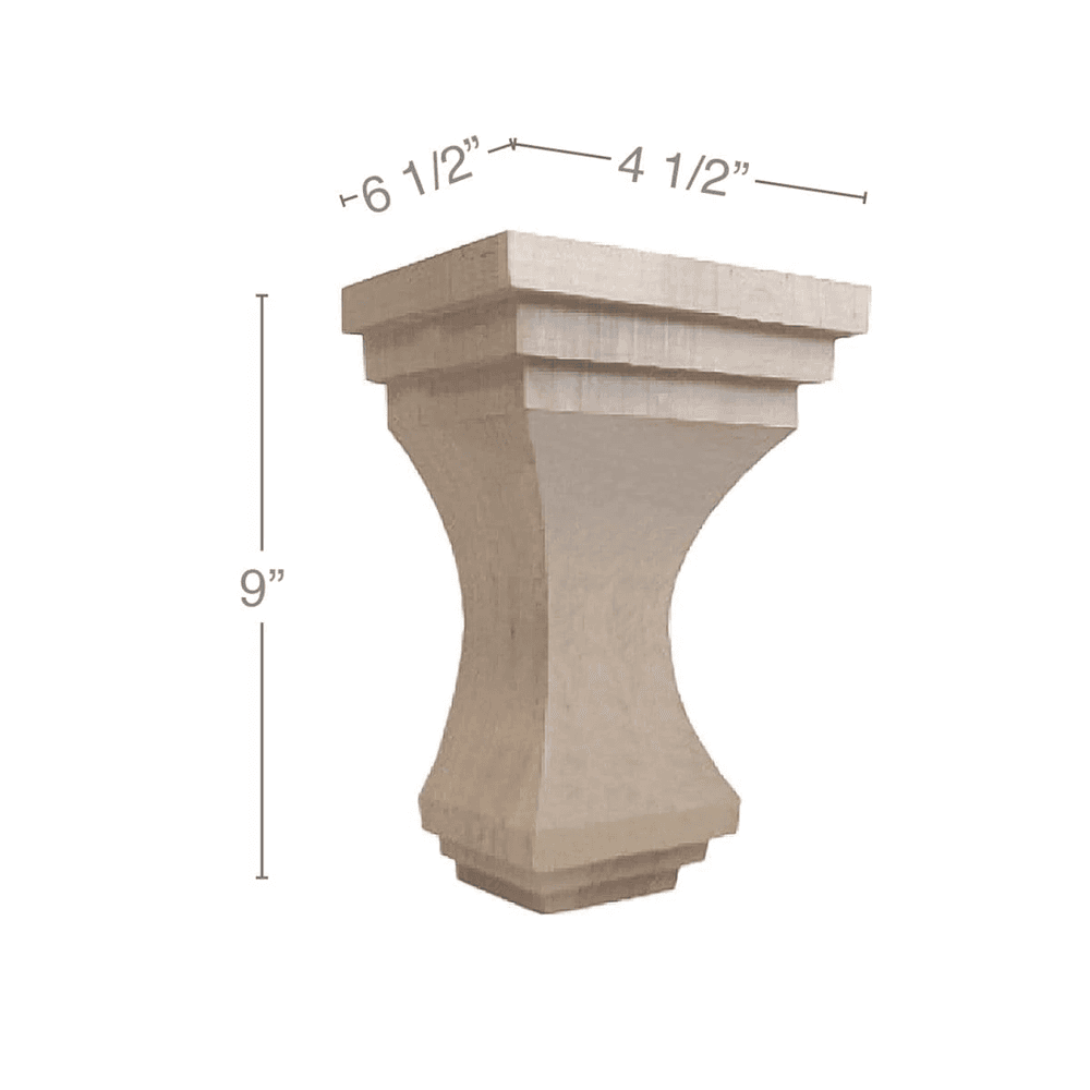 9" x 4-1/2" x 6-1/2" Metro Medium Corbel, Cherry