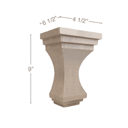 9" x 4-1/2" x 6-1/2" Metro Medium Corbel, Maple