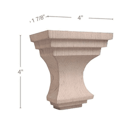 4" x 17/8" x 4" Metro Extra Small Corbel, Cherry