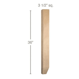 36" x 3-1/2" x 3-1/2" Shaker Island Column, Cherry