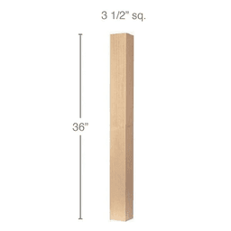 36" x 3-1/2" x 3-1/2" Contemporary Island Column, Cherry