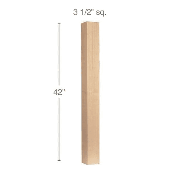 42" x 3-1/2" x 3-1/2" Contemporary Bar Column, Cherry