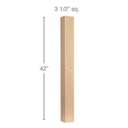 42" x 3-1/2" x 3-1/2" Contemporary Bar Column, Cherry