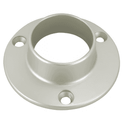 32mm Diameter Closed Flange for Round Closet Rods, Satin Nickel Finish