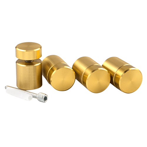 1" Diameter x 1" Long Standoff Kit, Brass Anodized